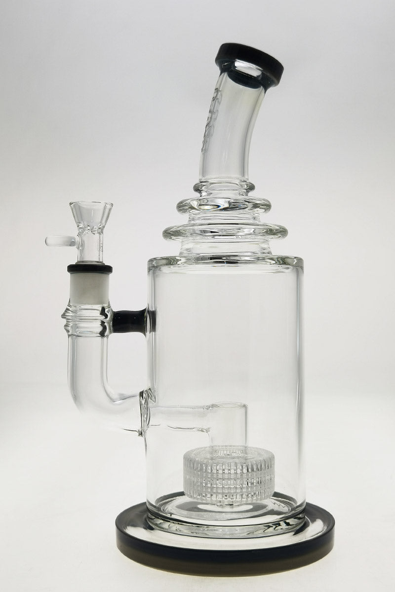 TAG 12" Super Slit Matrix Diffuser Bong with 18MM Female Joint, Front View on White Background