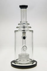 TAG 12" Super Slit Matrix Diffuser Bong with a 90-degree 18MM female joint, clear borosilicate glass, front view.