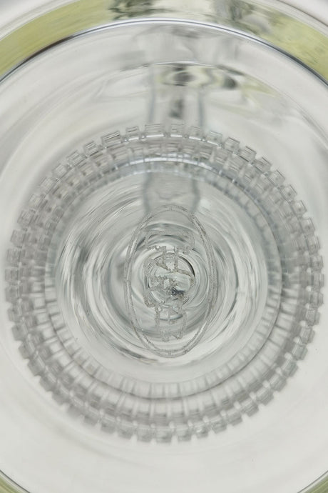 TAG 12" Bong with Super Slit Matrix Diffuser Top View on White Background