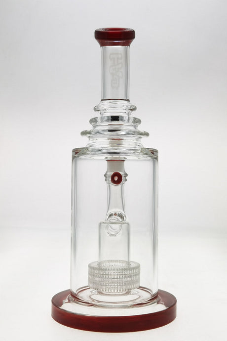 Thick Ass Glass 12" Bong with Matrix & Showerhead Percolators, Clear Borosilicate, Front View