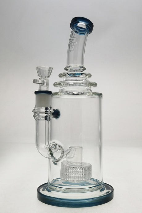 TAG 12" Super Slit Matrix Diffuser Bong with Blue Accents and Sandblasted Logo