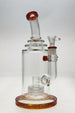 TAG 12" Super Slit Matrix Diffuser Bong with Orange Accents, 90 Degree Joint, Front View