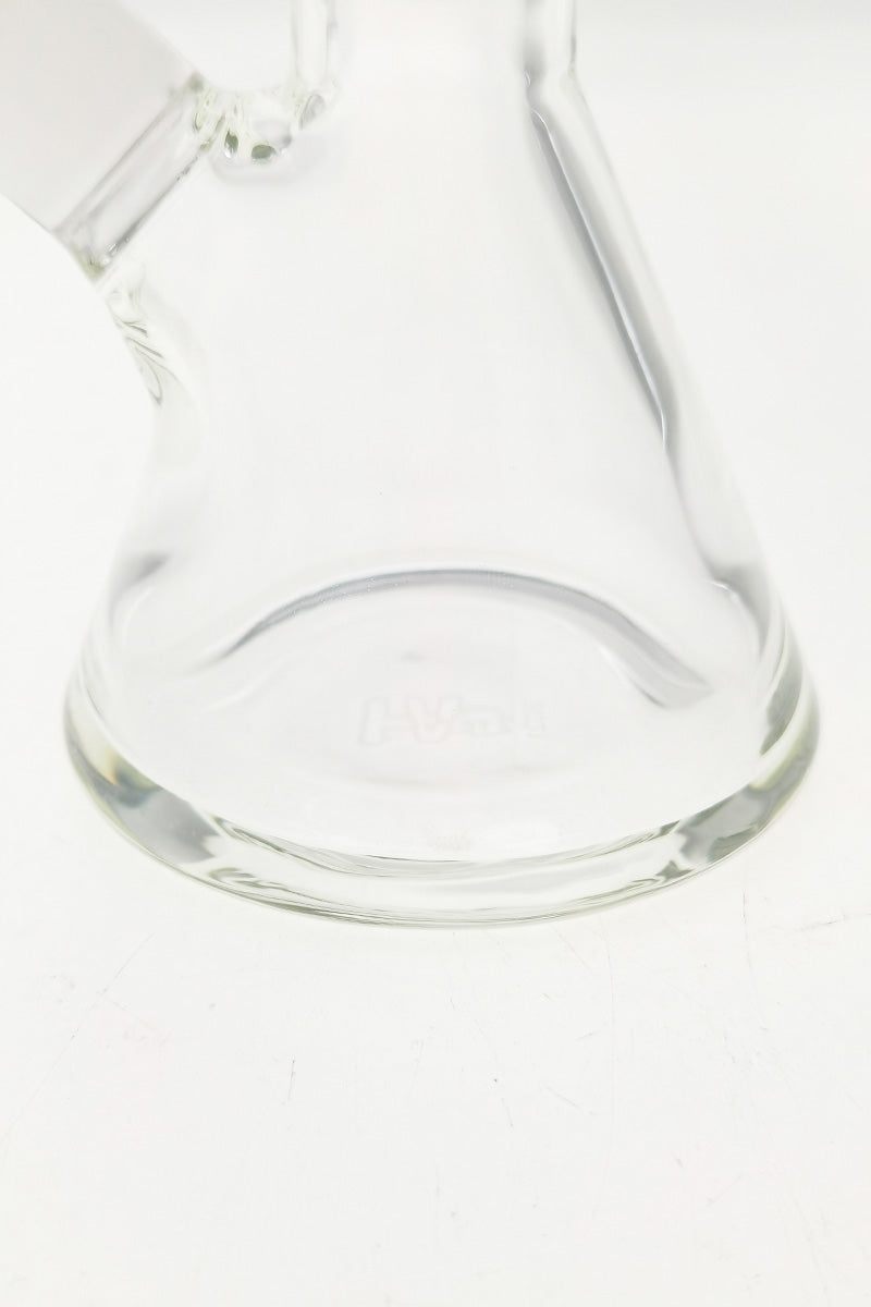 Close-up of TAG 12" Super Slit UFO Beaker base with clear glass and 32x4MM thickness
