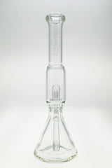 TAG 12" Super Slit UFO Beaker Bong, clear glass with 18/14MM downstem, front view