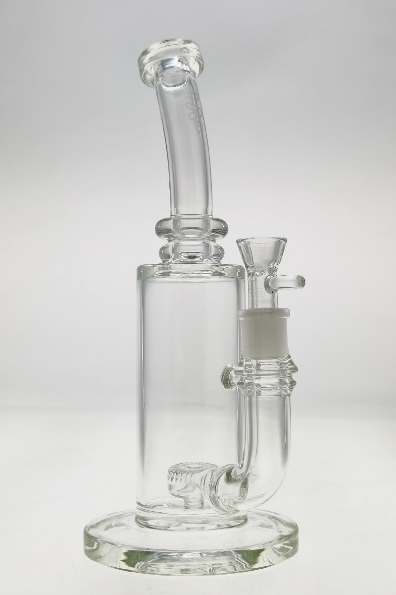 TAG 12.5" Bent Neck Bong with Super Slit Puck Diffuser, 18MM Female Joint, Front View