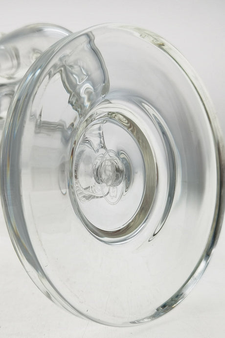 TAG bent neck bong with super slit puck diffuser, 65x5MM, 18MM female joint, clear view