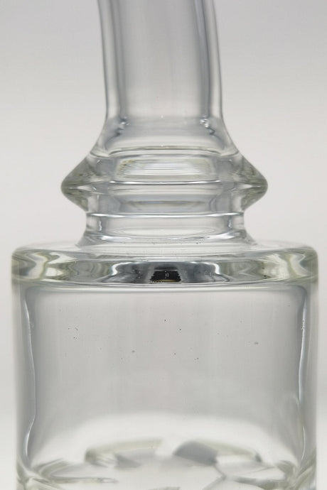 TAG 13" Clear Bent Neck Bong with Fritted Disc Percolator and Splash Guard