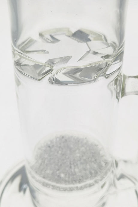 Close-up of TAG 13" Bent Neck Bong with Fritted Disc Percolator and Spinning Splash Guard