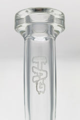 TAG 13" Bent Neck Bong Clear View with Etched Logo for Dry Herbs, 90 Degree Joint