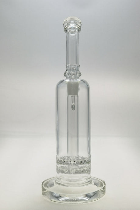 TAG 13" Double Ratchet Bubbler, Clear Glass, Front View on White Background