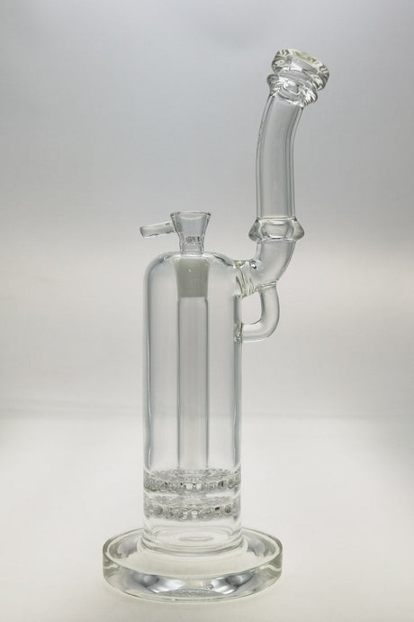 TAG 13" Double Ratchet Bubbler Clear Glass with Deep Bowl and 90 Degree Joint