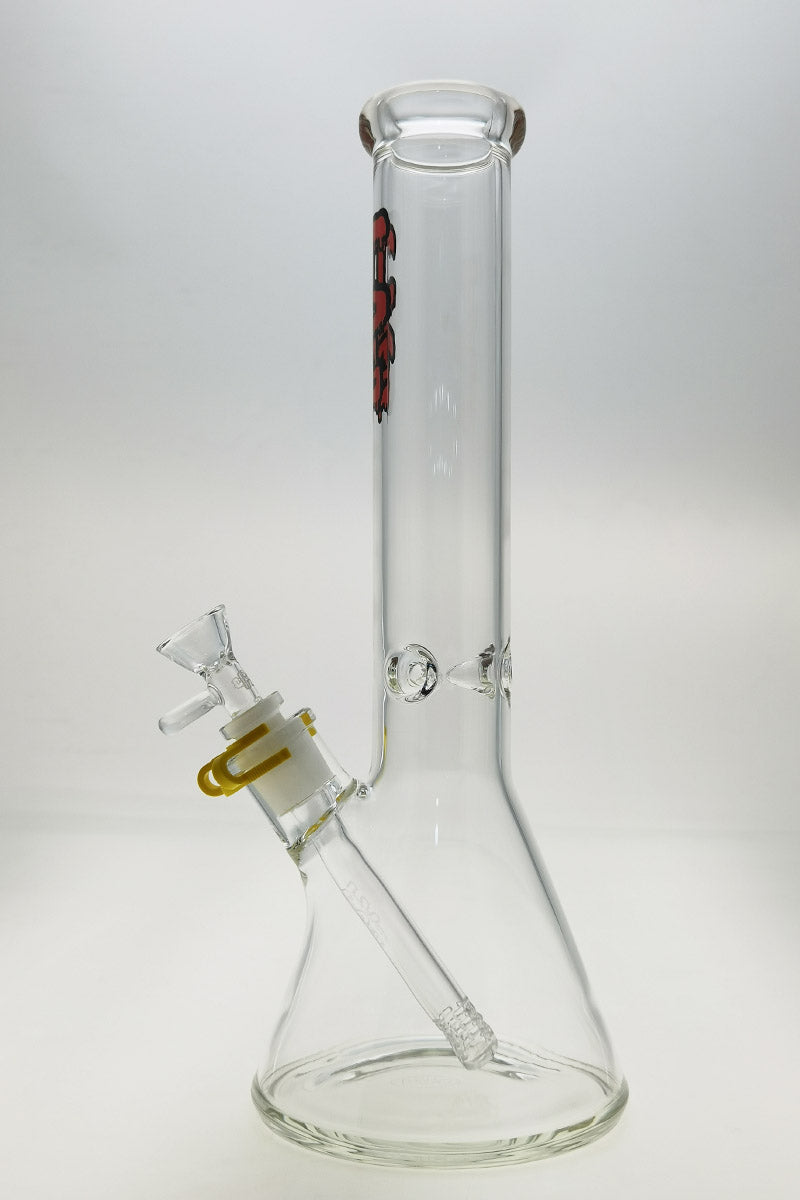TAG 14" Clear Beaker Bong with 50x5MM Glass and 18/14MM Downstem, Front View