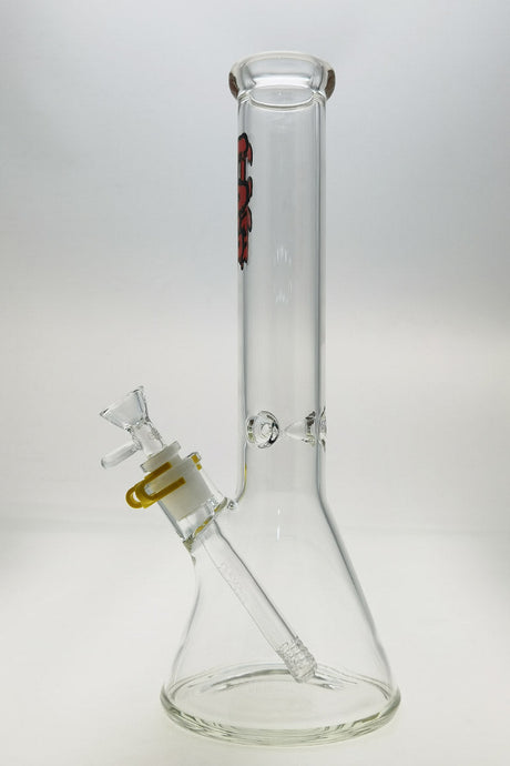 TAG 14" Clear Beaker Bong with 50x5MM Glass and 18/14MM Downstem, Front View