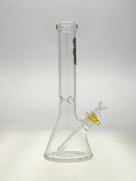 TAG 14" Clear Beaker Bong with 50x5MM Thickness and 18/14MM Downstem, Front View
