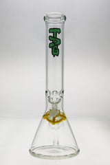 TAG 14" Clear Beaker Bong with Slyme Logo and 18/14MM Downstem Front View