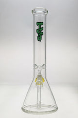 TAG 14" Clear Beaker Bong with Slyme Logo, 50x5MM Glass, 18/14MM Downstem Front View
