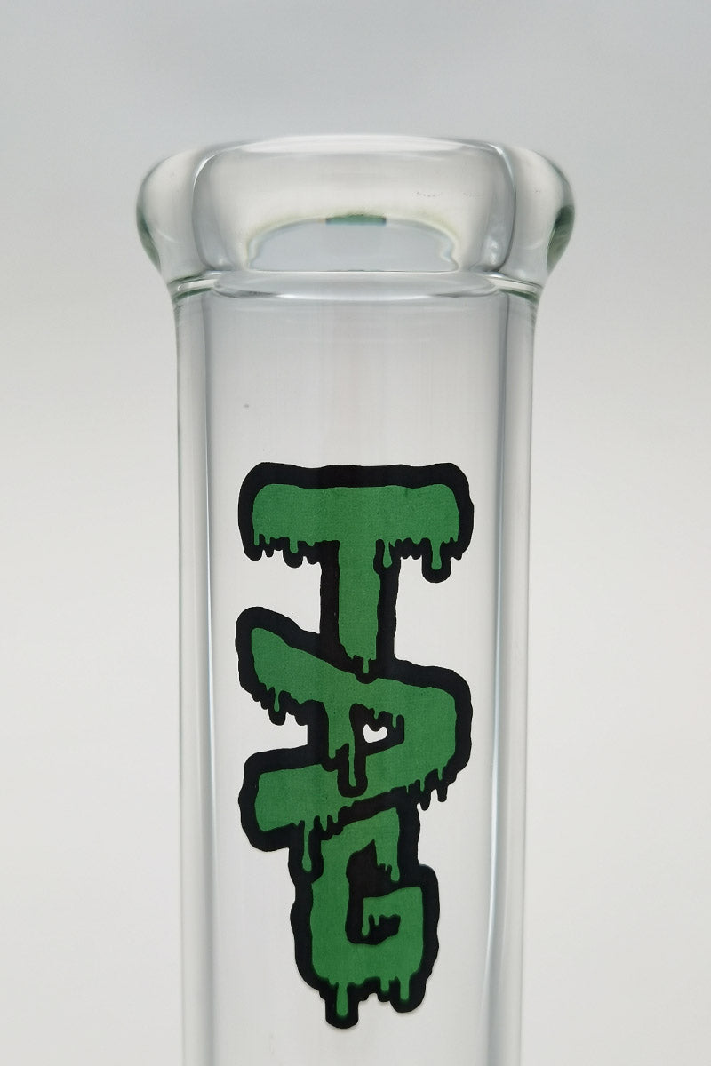 TAG 14" Clear Beaker Bong with Slyme Logo, 50x5MM Glass, 18/14MM Downstem