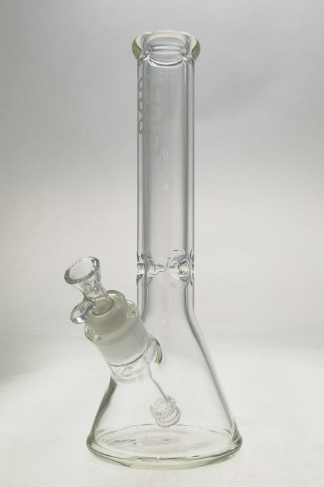 TAG 14" Clear Beaker Bong with 50x9MM Glass and 28/18MM Downstem Front View