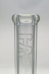 TAG 14" Clear Beaker Bong with Blue Accents and 50x9MM Glass, Front View