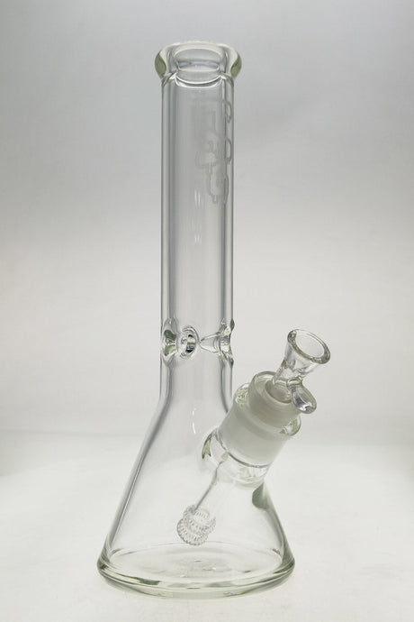 TAG 14" Clear Beaker Bong 50x9MM with 28/18MM Downstem and Sandblasted Logo