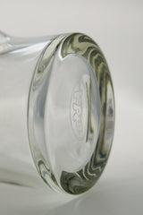 Close-up view of TAG 14" Beaker Bong base showing thick 7mm glass and clear design