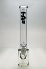 TAG 14" Beaker Bong with 18/14MM Downstem, 7MM Thick Glass, Front View on White