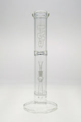 TAG 14" Clear Glass Bong with Honeycomb Percolator and Ice Catcher, Front View