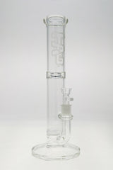 TAG 14" Single Honeycomb Bong with Circle Splash Guard and Ice Catcher, Clear, Front View