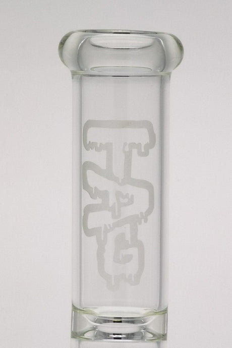 Thick Ass Glass 14" Honeycomb Percolator Bong, Clear with Splash Guard & Ice Catcher, Front View