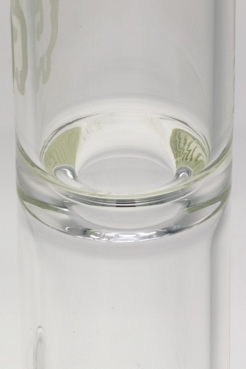 Close-up of TAG 14" Bong with Honeycomb Percolator and Circle Splash Guard, Clear Glass
