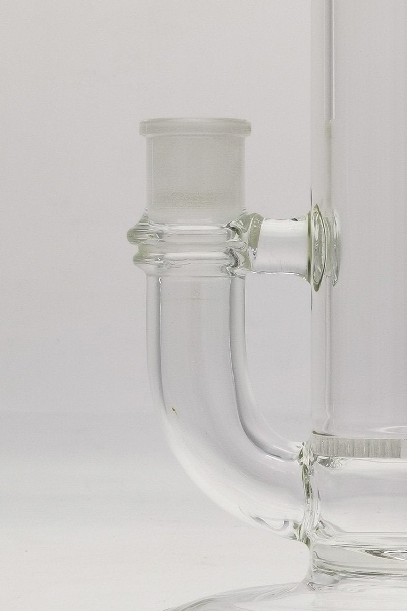 TAG 14" Clear Glass Bong with Honeycomb Percolator and Ice Catcher, 90 Degree Joint - Side View