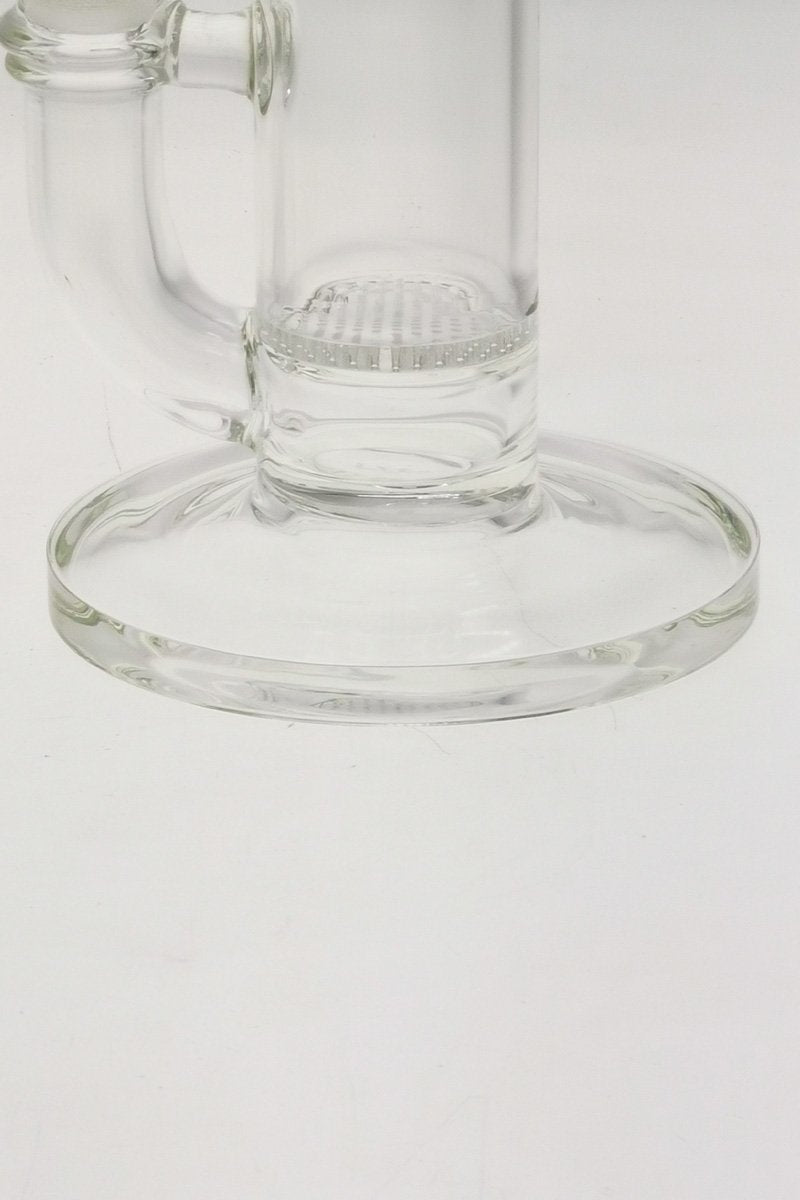 Close-up of TAG 14" Honeycomb Bong with Circle Splash Guard, 50x5MM Clear Glass