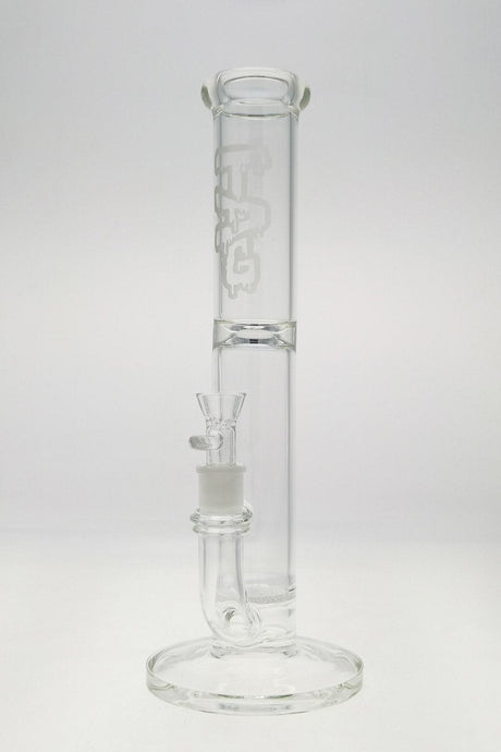TAG 14" Clear Glass Bong with Honeycomb Percolator and Ice Catcher, 90 Degree 18MM Female Joint