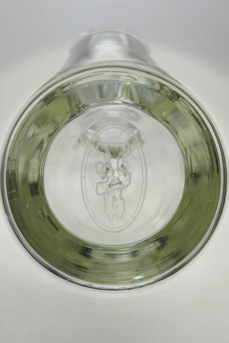 TAG 14" Straight Tube Bong Top View showing 50x7MM Glass and 18/14MM Downstem