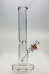 TAG 14" Clear Straight Tube Bong with 50x7MM Glass and 18/14MM Downstem, Front View