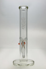 TAG 14" Clear Straight Tube Bong with 50x7MM Glass and 4.00" Downstem, Front View