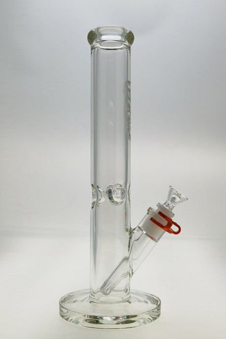 TAG 14" Straight Tube Clear Glass Bong 50x9MM with 18/14MM Downstem and Thick Base