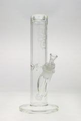 TAG 14" Straight Tube Bong with Double UFO Downstem, 7mm Thickness, Front View on White Background