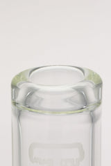 Close-up of TAG 14" Straight Tube Bong top with Double UFO Downstem