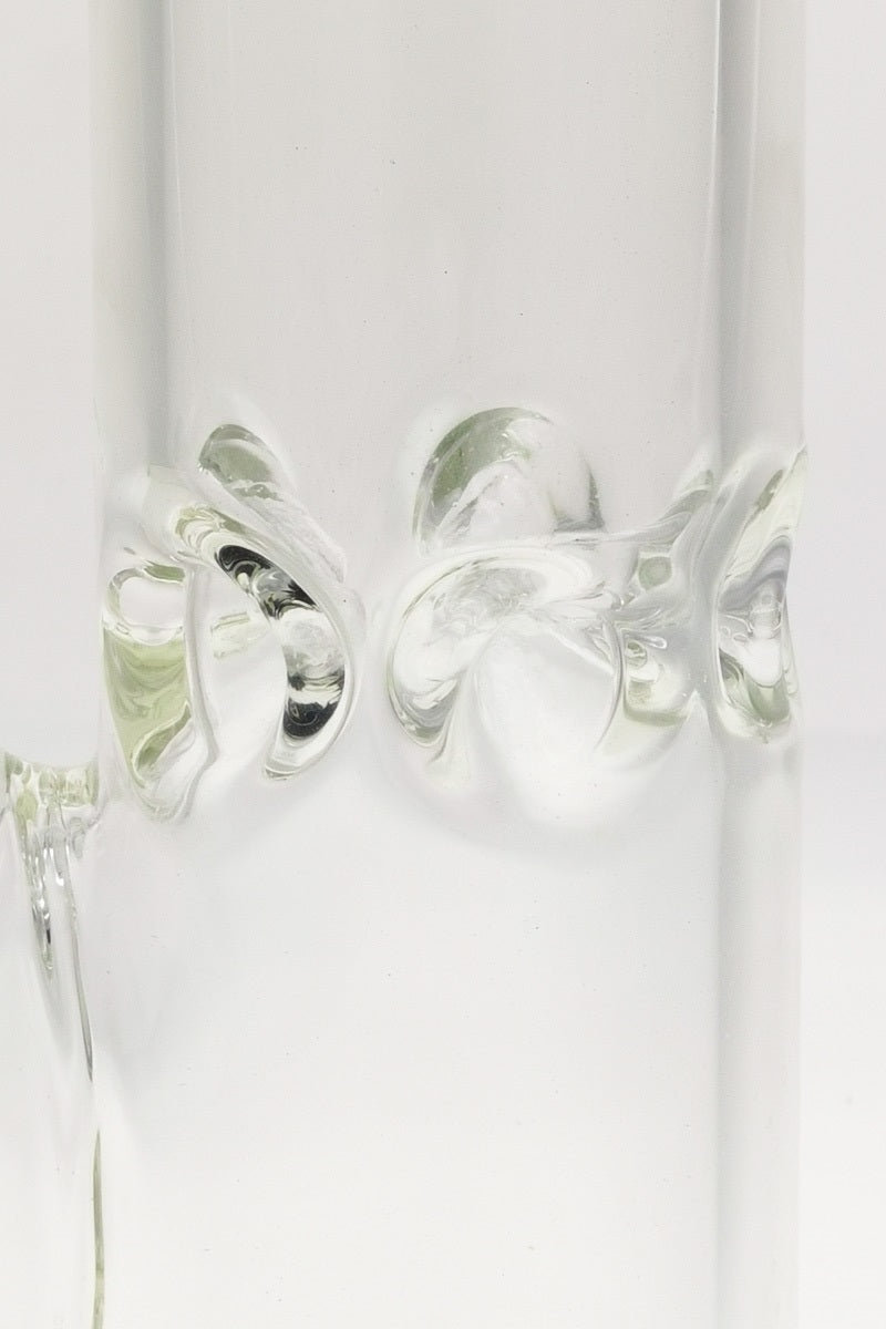 Close-up of TAG 14" Straight Tube Bong with Double UFO Percolator Detail
