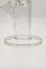 TAG 14" Straight Tube Bong with Double UFO Percolator, Thick 7mm Glass, Bottom View
