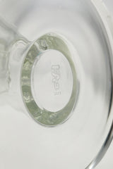 Close-up of TAG 14" Straight Tube Bong with Double UFO Downstem, showcasing the brand etching.