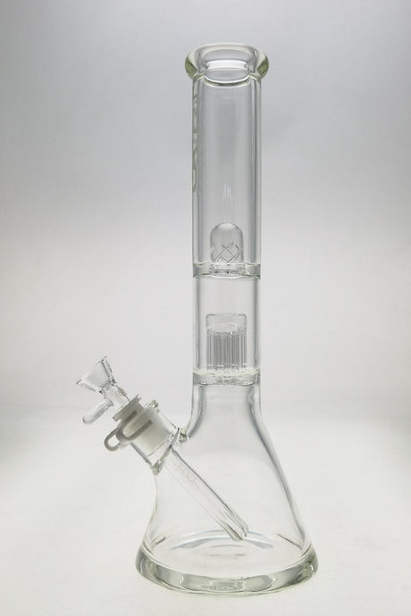 TAG 14" Beaker Bong with Fixed 8 Arm Tree Percolator, Thick 7mm Glass, and 18/14MM Downstem