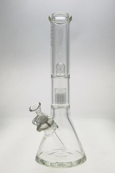 TAG 14" Beaker Bong with 8 Arm Tree Percolator, 50x7MM Thickness, 18/14MM Downstem, Front View