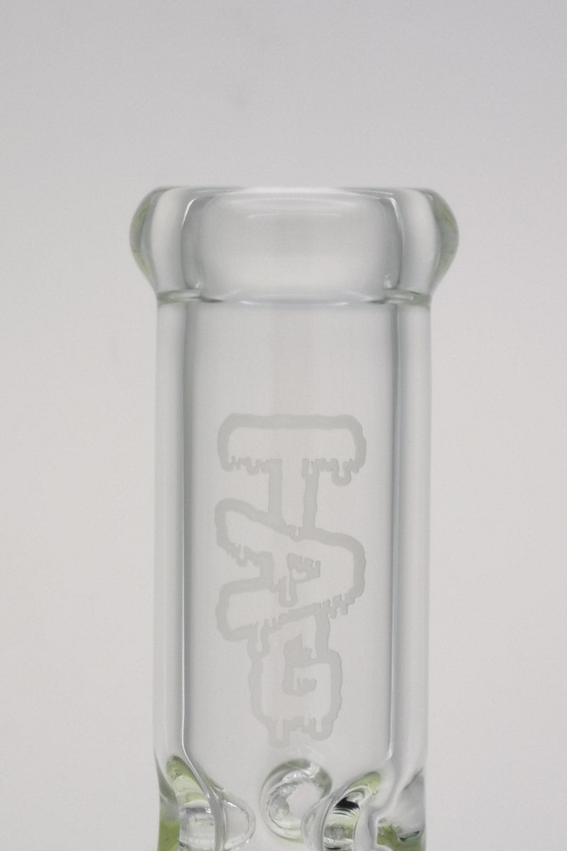 TAG 14" Beaker Bong with Super Slit UFO Percolator and Thick 7mm Glass - Close-Up