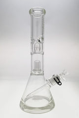 TAG 14" Beaker Bong with Super Slit UFO Percolator, 50x7MM, Front View on White Background