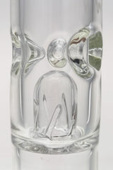 Close-up of TAG 14" Super Slit UFO Beaker with 50x7MM thick glass and showerhead percolator