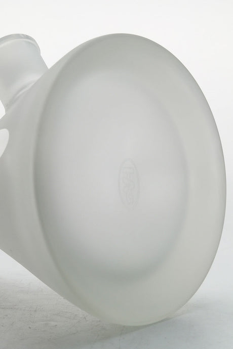 Close-up of TAG 14" Super Slit UFO Beaker base showing thick 7mm glass and logo