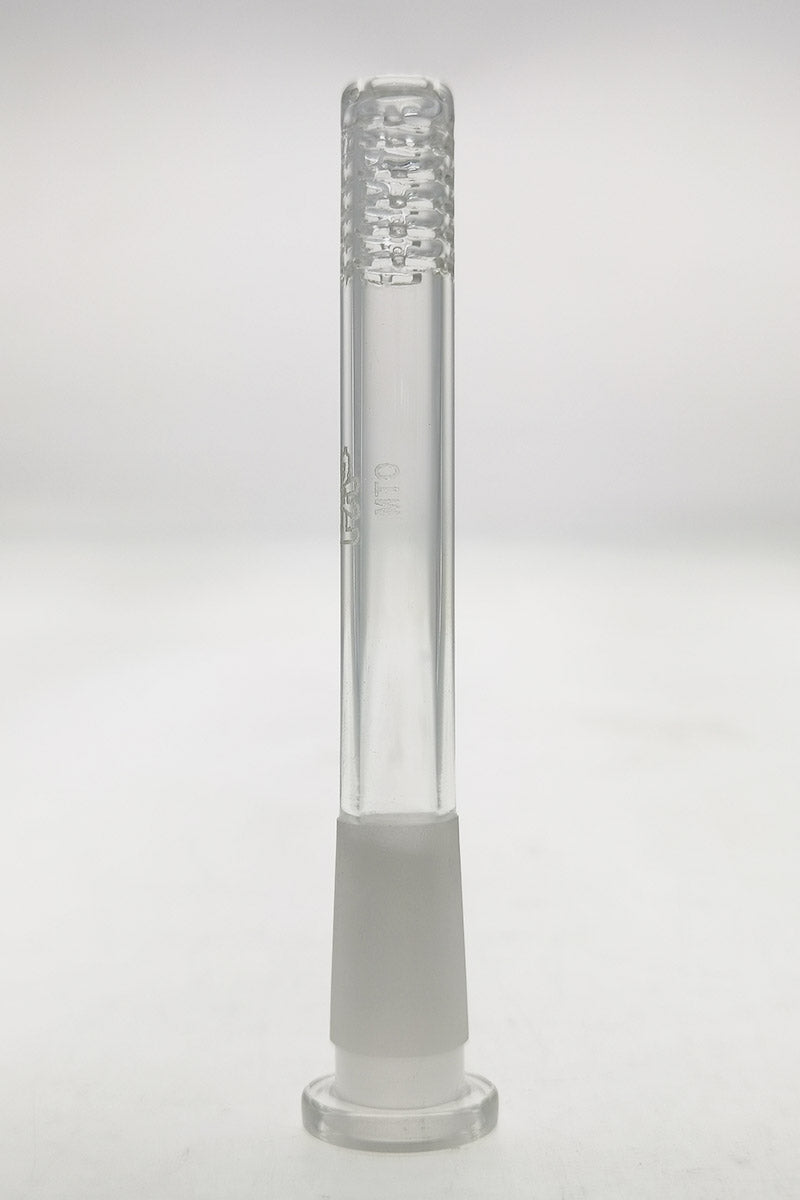 TAG 14mm to 10mm Open End Gridded Super Slit Downstem - Clear Front View
