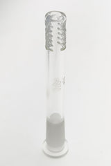 TAG 14/10MM Open End Gridded Super Slit Downstem for Bongs, Front View on White Background